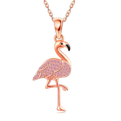 Flamingo Anhnger fr Halskette aus 925 Sterling Silber - 12 einzigartige und witzige Flamingo Geschenke