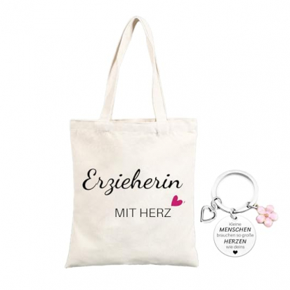 Geschenkset aus Stofftasche und Schlsselanhnger fr  - 13 emotionale Geschenke für Erzieher und Erzieherinnen