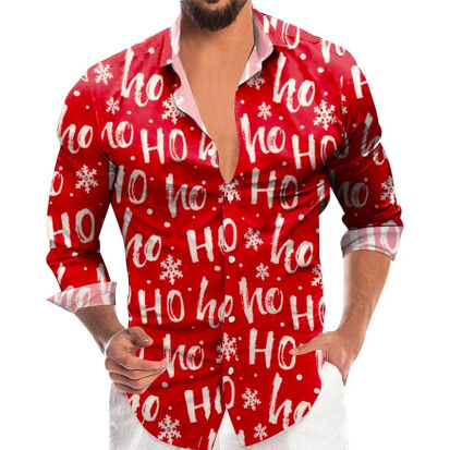 Hliches Weihnachtshemd mit Ho ho ho Print - 27 hässliche Weihnachtspullover für die ganze Familie