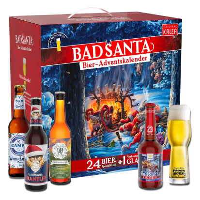 KALEA Bier Adventskalender 2023 Edition Bad Santa mit  - 