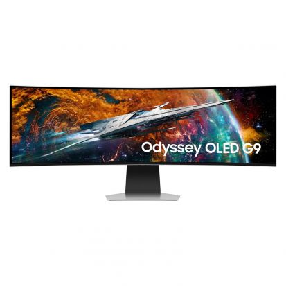 Riesiger Samsung Odyssey OLED Curved Gaming Monitor 49  - 