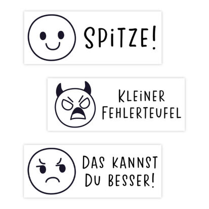 Selbstfrbender Lehrerstempel mit Emoji und Wunschtext - 31 inspirierende Geschenke für Lehrer und Lehrerinnen mit Herz