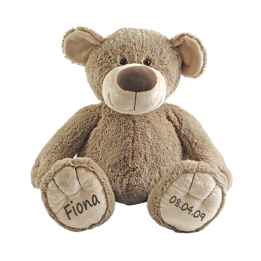 Teddy Bär mit Name und Geburtsdatum personalisiert