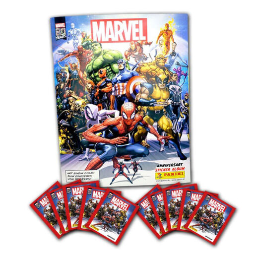 80 Jahre Marvel Sammelkollektion mit Stickern und Cards im Schnupperbundle