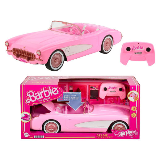 Ferngesteuerte Hot Wheels Barbie Corvette mit Platz für 2 Puppen