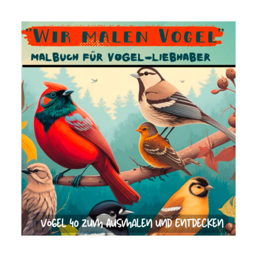 Wir malen Vögel: Ausmalbuch für Vogel-Liebhaber