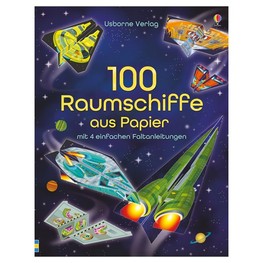 100 Motivbögen für Raumschiffe aus Papier