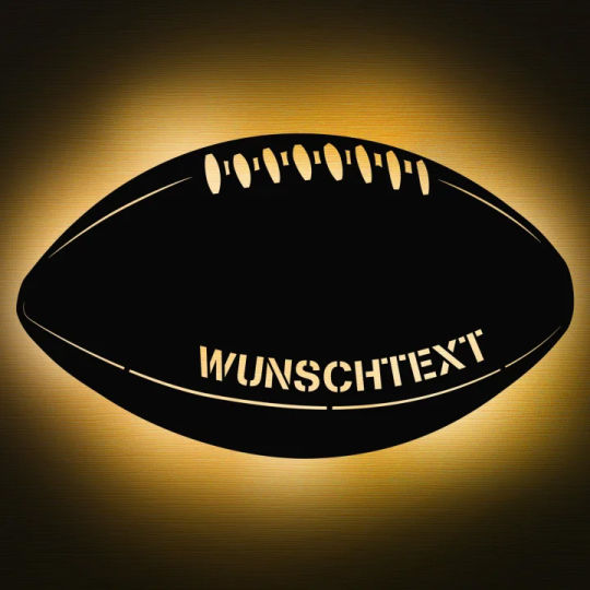Personalisierte American Football Wandlampe