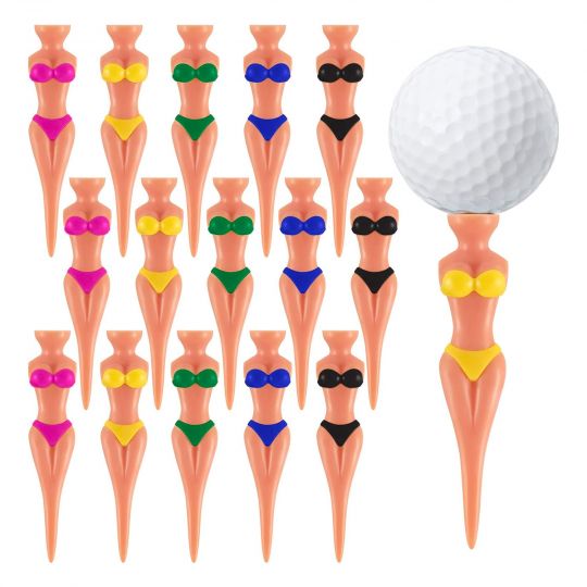 15 Bikini Golf Tees in verschiedenen Farben